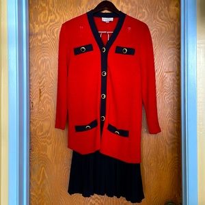 Women’s knit skirt set.